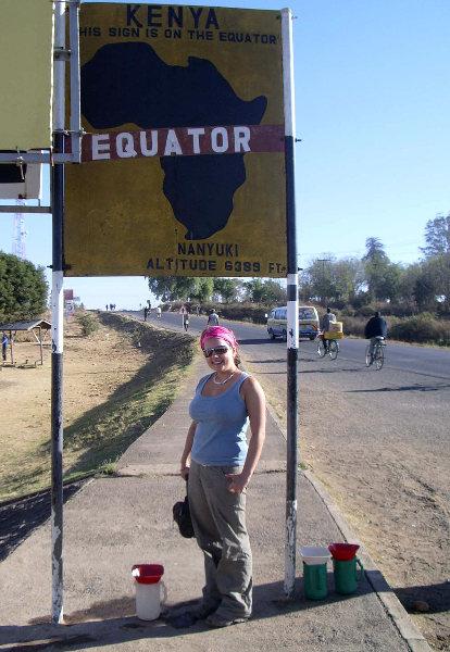 Time off in Kenya: standing on the equator